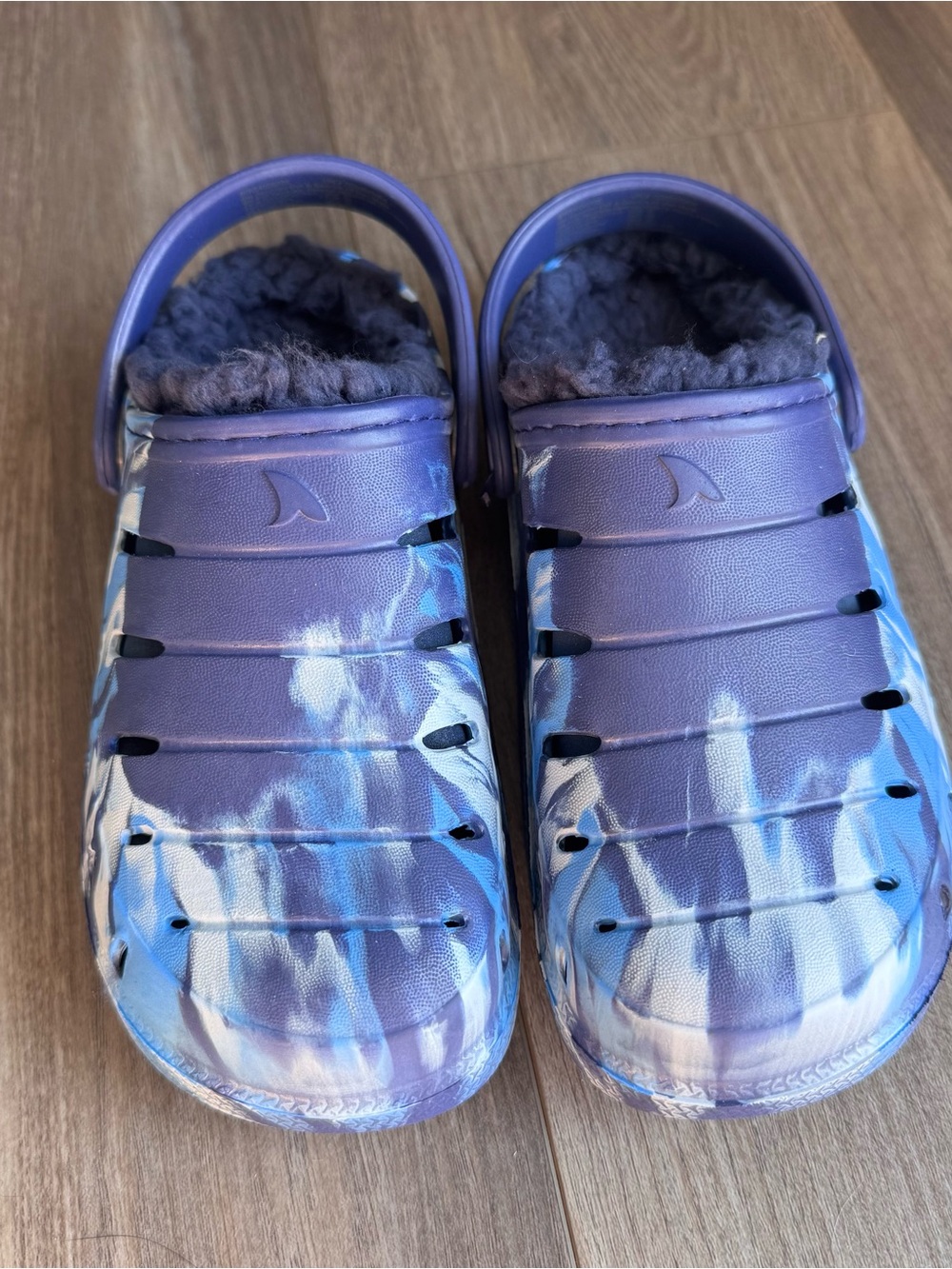 Kids Cozy Slip-On Clog - Blue Tie-Dye